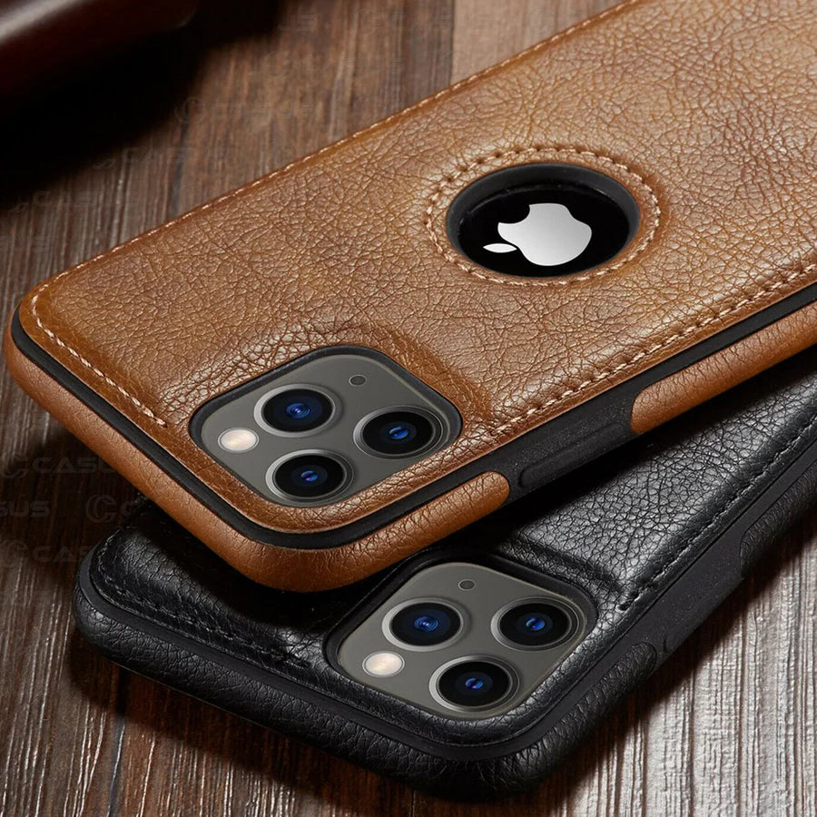 Luxury Business Leather Stitching Phone Case For iphone