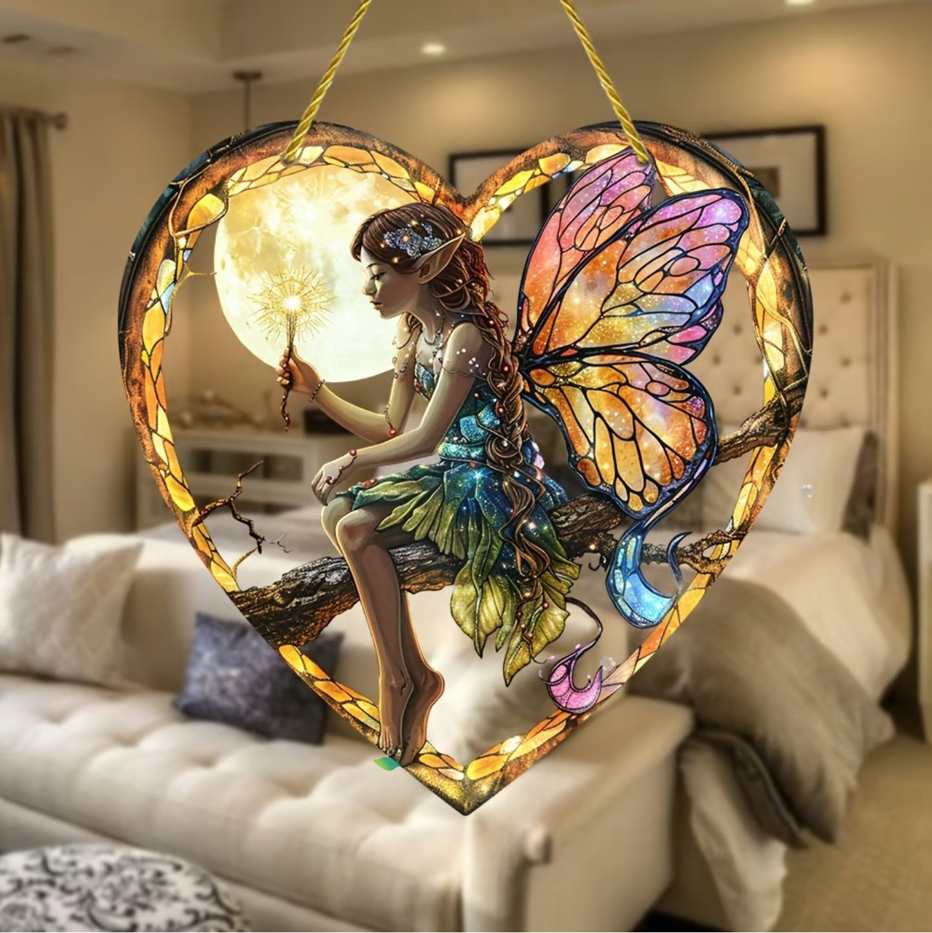 🧚Heart Shaped Window Treatments Elf Girl Light Catcher/Home Decoration /Creative Gifts